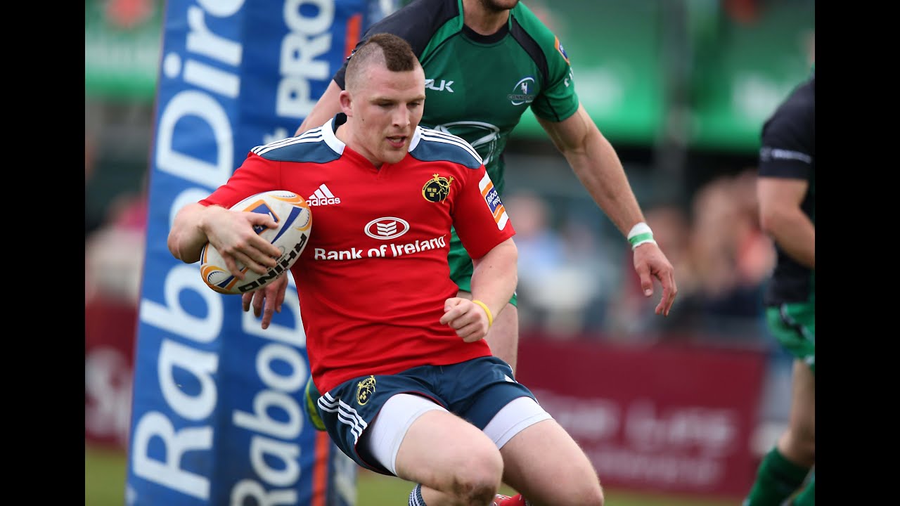 Andrew Conway cuts through for excellent Try - Connacht v Munster 19th April 2014