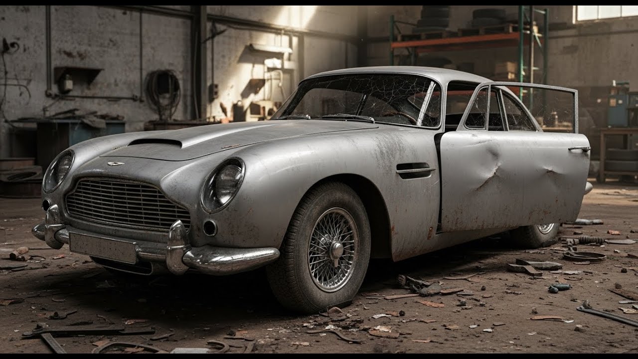 ASMR Car Restoration Full Rebuild of Silver Aston MartinDB5 1965 from Abandoned Condition to Looking