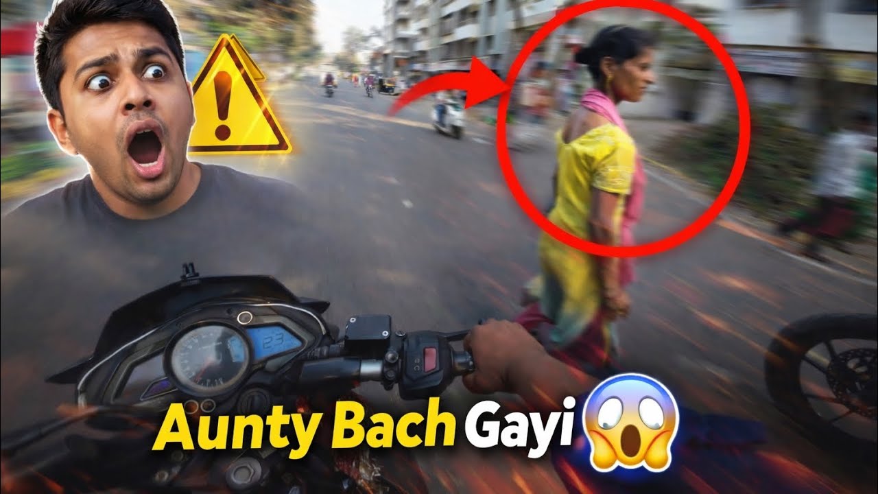 Aunty Bach Gayi 😱 | Close Call During Hyper Ride | Nashik Streets Vlog