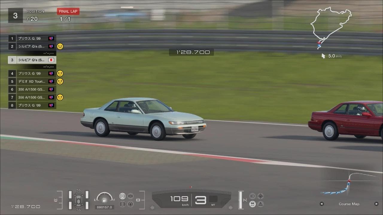 PS5【GT7】NISSAN SILVIA Q's (S13) '88:1090kg:Nürburgring:GT Sophy: #GT7 #PS5