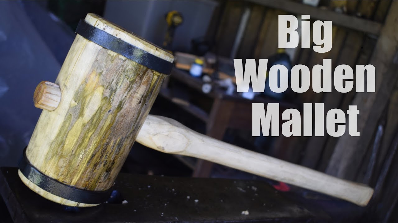 Blacksmithing & Woodworking - Huge Wood Mallet for Steel Wedges