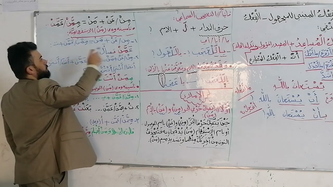 #الإملاء #اتصال حرفي الجر (مِنْ) و(عَن) باسم الاستفهام أو باسم الموصول (مَنْ):م.عمر رواندزي