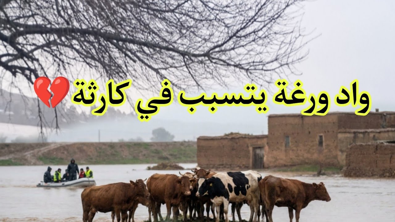 واد ورغة يخرج على السيطرة… فيضانات تهدد السكان