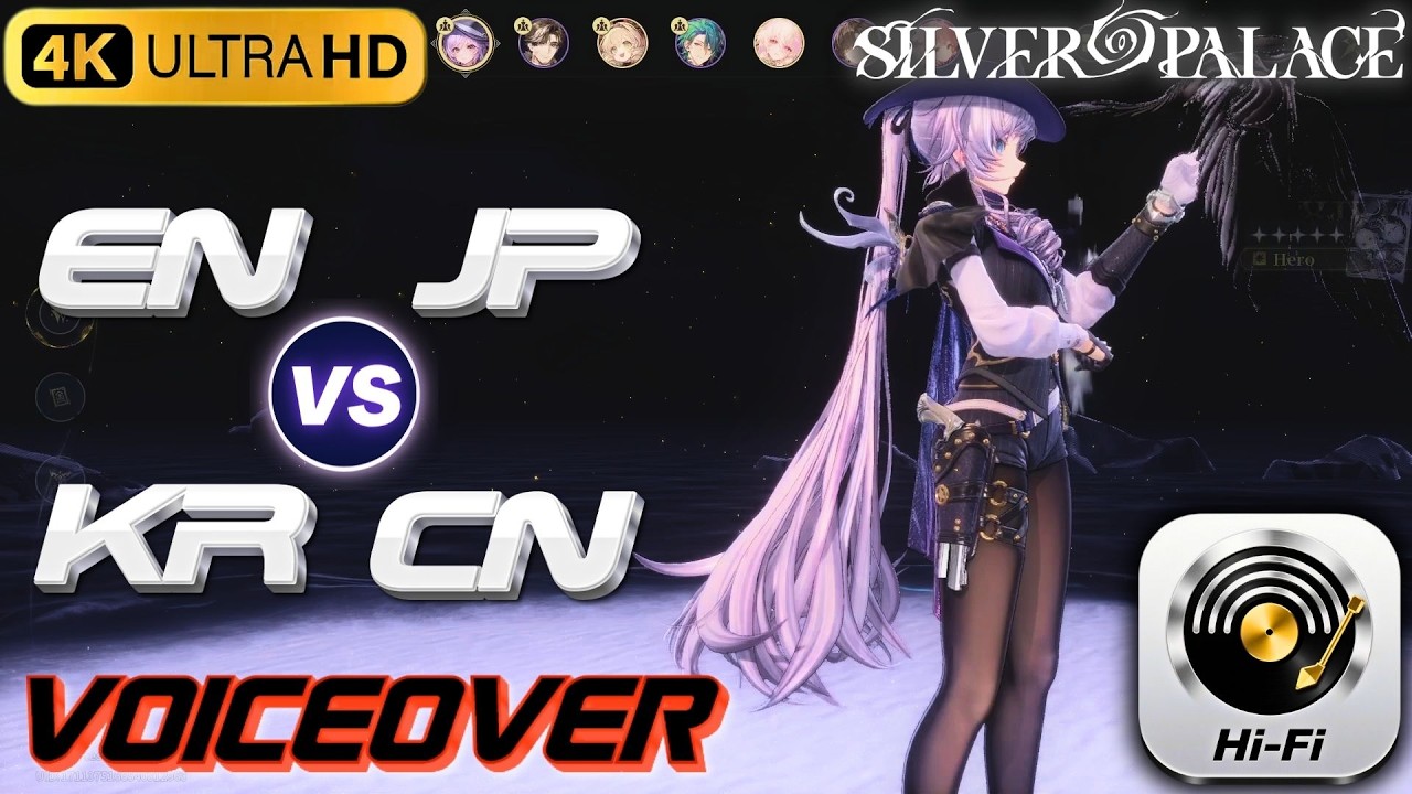 Silver Palace Voiceover EN vs JP vs CN vs KR❗️Hi-Fi & ALL Characters❗️ 2026 CBT 1 白銀の城 실버 팰리스
