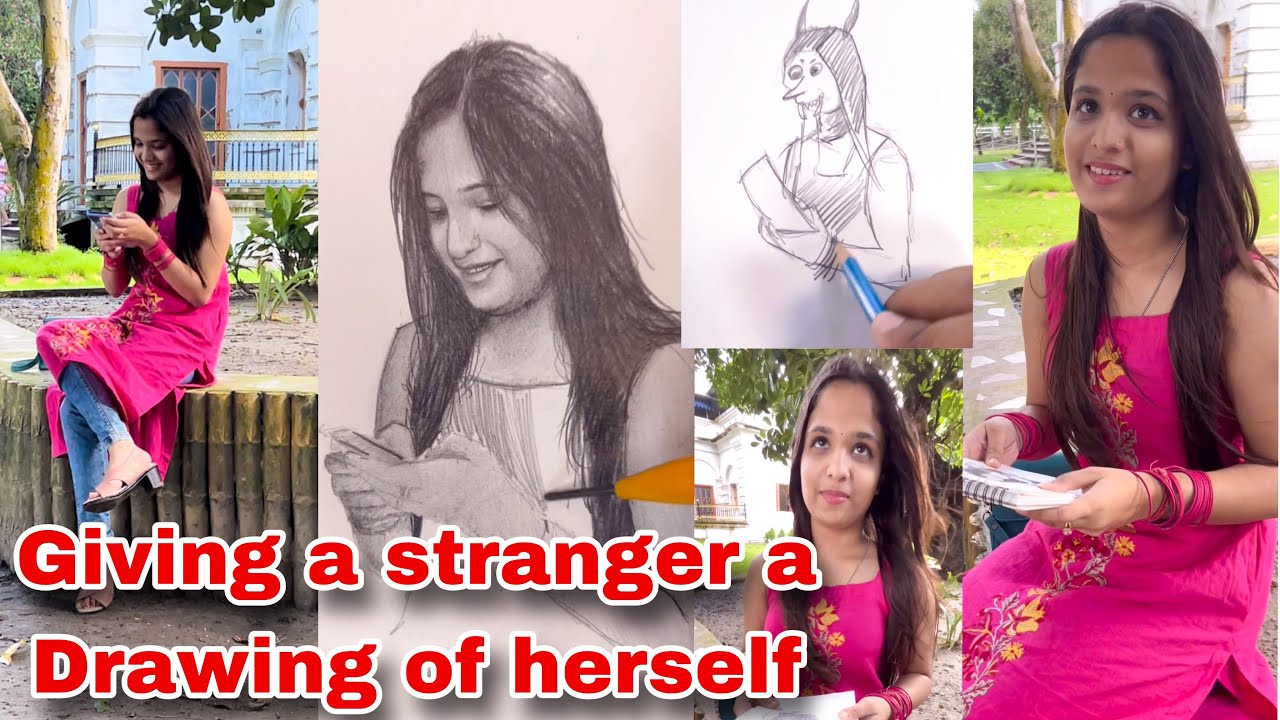 Drawing prank with stranger girl 😍| Her reaction 😂