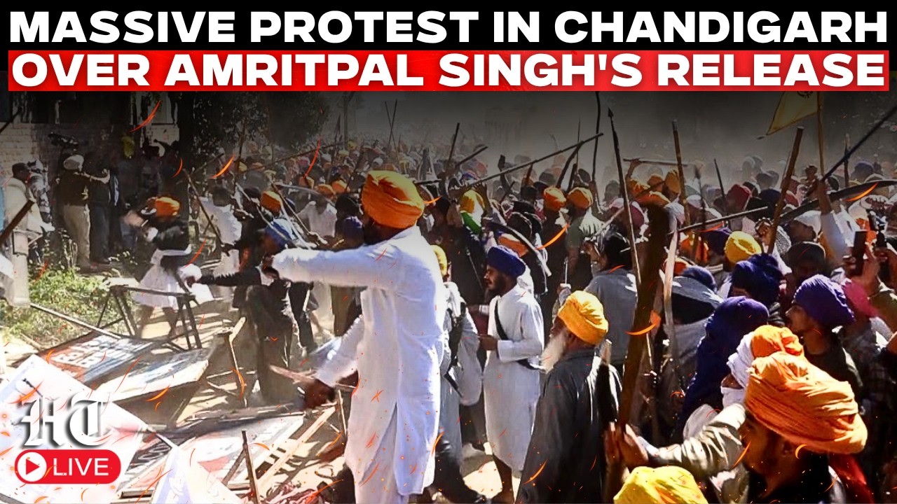 Chandigarh Protest LIVE: Akali Dal Waris Punjab De Workers Protest for Amritpal Singh's Release