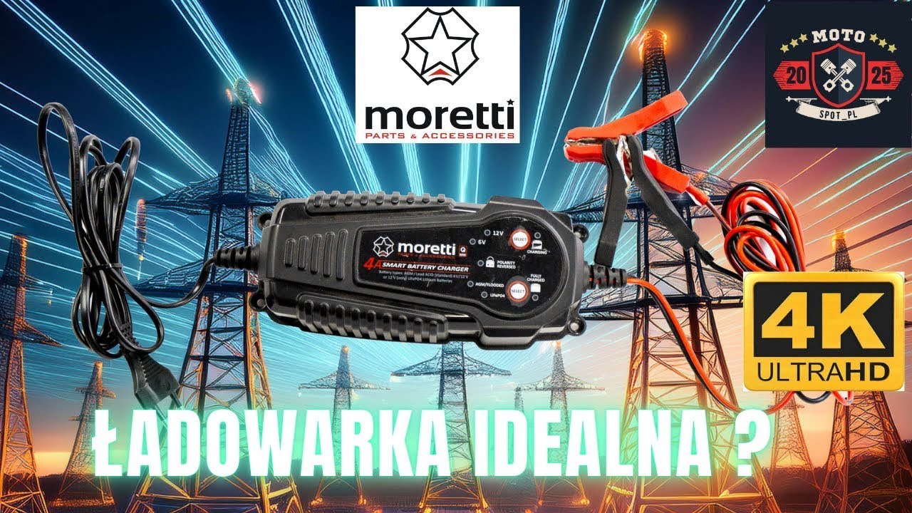 Moretti TE4-0249 &ndash; Nowoczesna Ładowarka do Akumulator&oacute;w | Funkcje i Test [ 4k ]