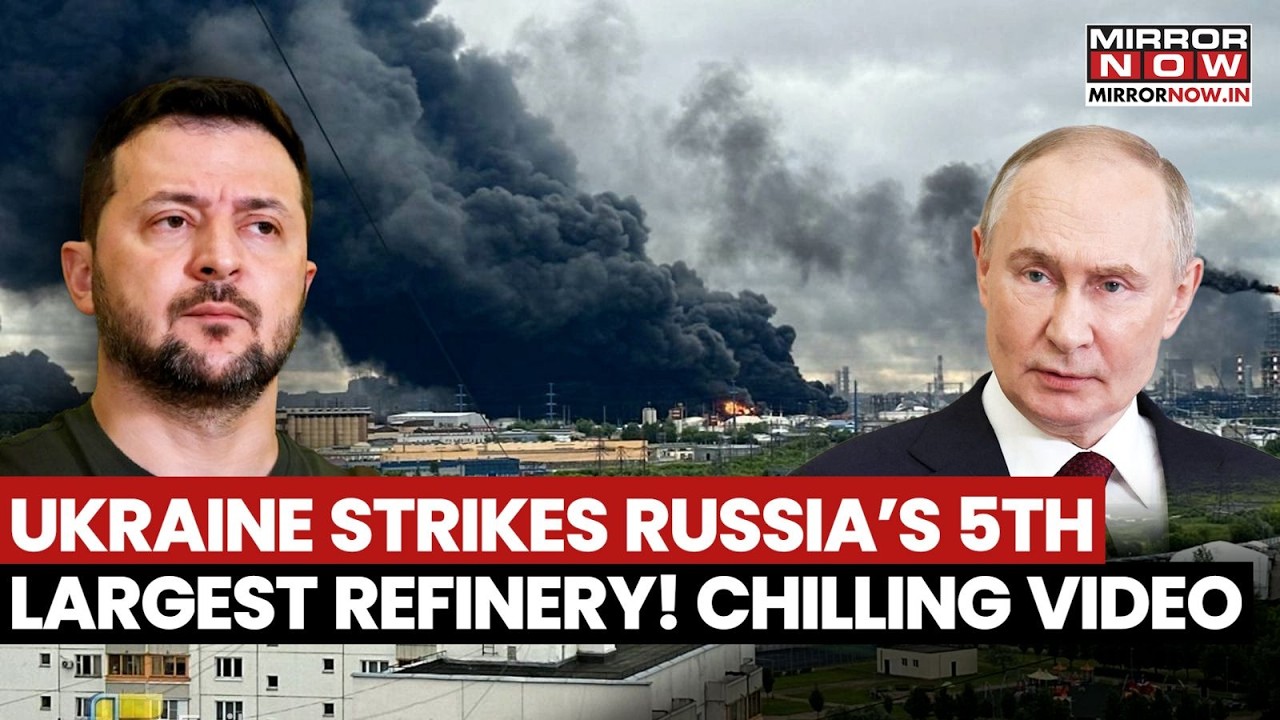 Russia&rsquo;s Oil Refinery Inferno! Ukrainian Drone Attack Sparks Massive Fire, Chaos Erupts