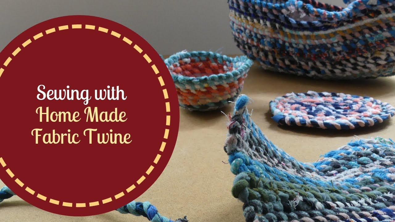Sewing with home-made fabric twine