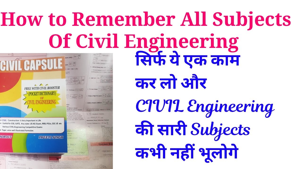 Revise civil engineering in 30 minutes How remember everything in Civil engineering Civil Capsule
