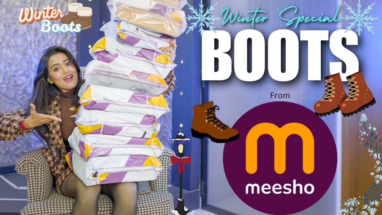 All new *High on demand* winter special BOOTS from MEESHO 🥾 | Tryon | latest collection | gimaashi