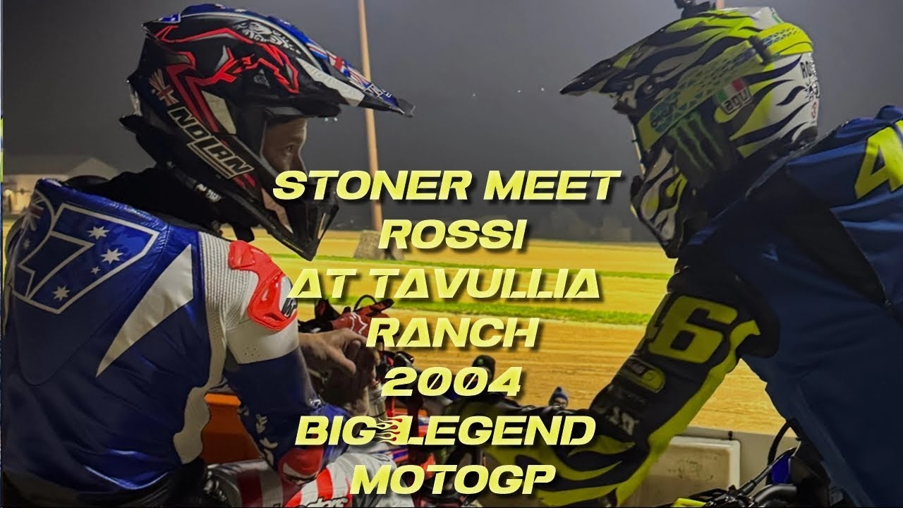 Stoner meet Valentino Rossi at Tavullia Ranch 2024 after Compete in EICMA Charity RAce Legend