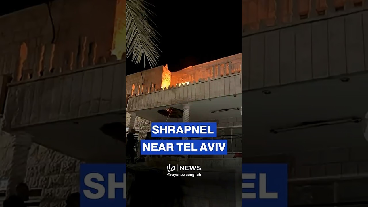 Missile shrapnel falls in Jaljulia near Tel Aviv
