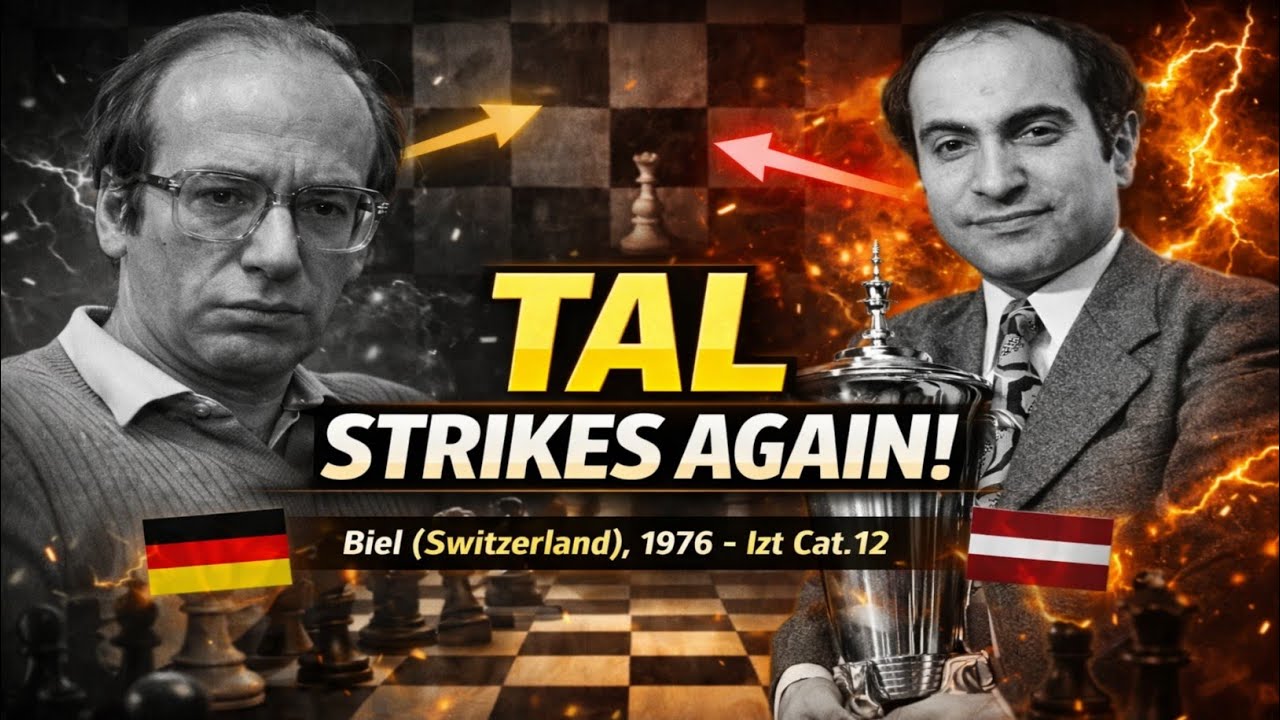 A Classic Tal Masterpiece | Tal vs Hübner | Biel International 1976