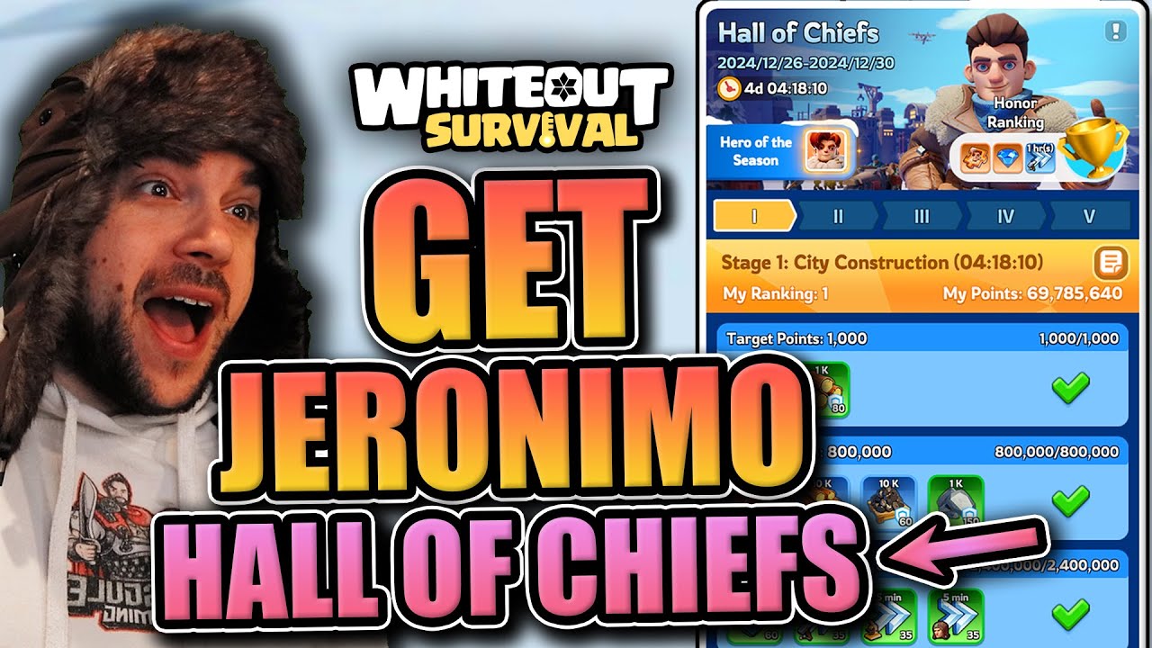 Win Hall of Chiefs [How to get Jeronimo] Whiteout Survival