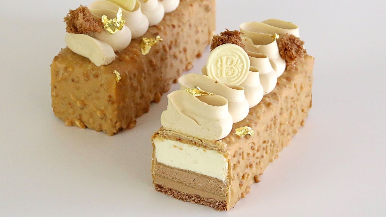Tarta Dulcey Blond con Mousseline de Chocolate y Ganache de Mascarpone