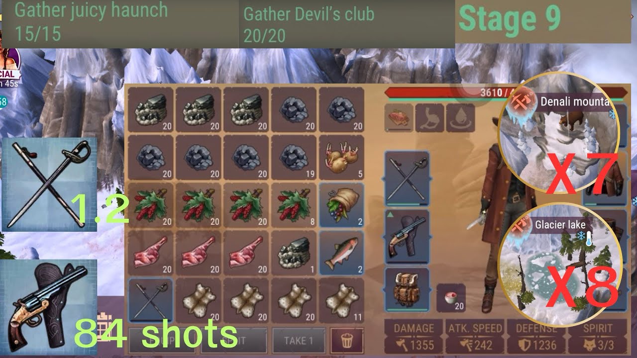 Westland survival EP2 battle pass quest and Farm Denali mountain(7)+Glacier lake(8) 🛡️t4 1 set
