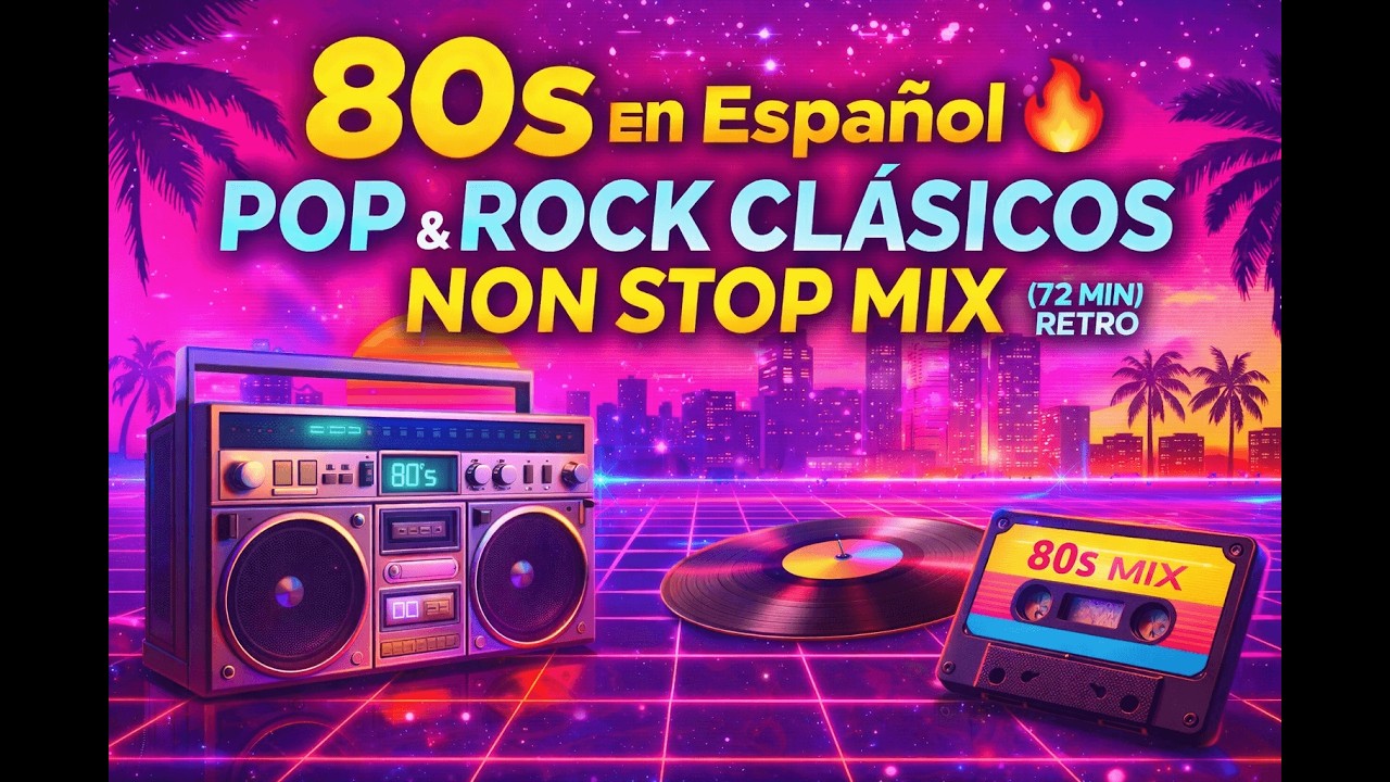 80s en Español 🔥 Pop & Rock Clásicos Non Stop Mix | Éxitos Retro en Español (72 Min)