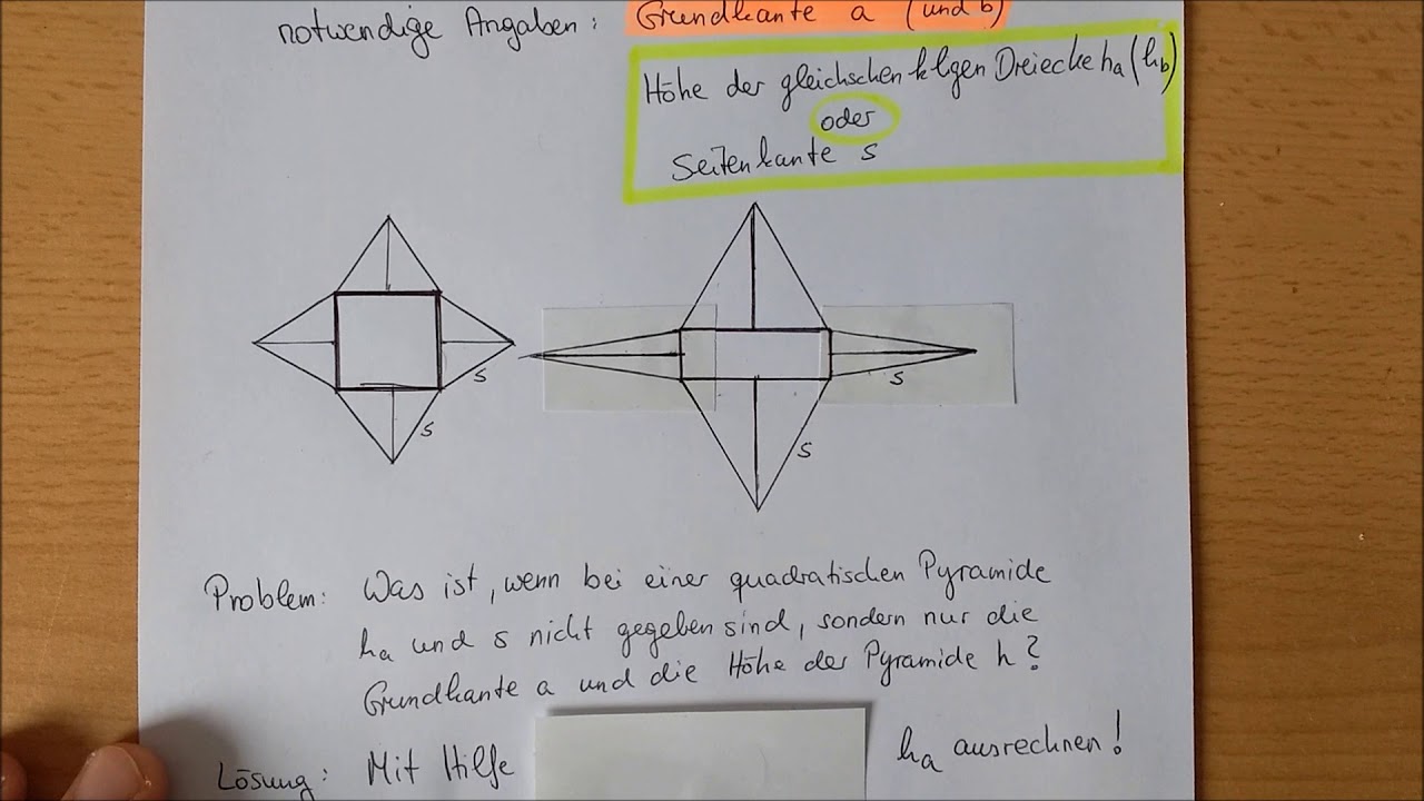 Netz einer Pyramide zeichnen