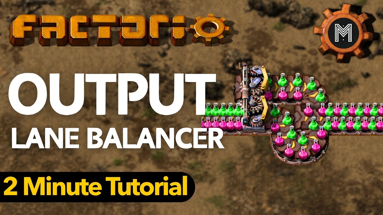 Factorio Tutorial: How to Fix Lane Bias (The Output Lane Balancer) | Nugget #8