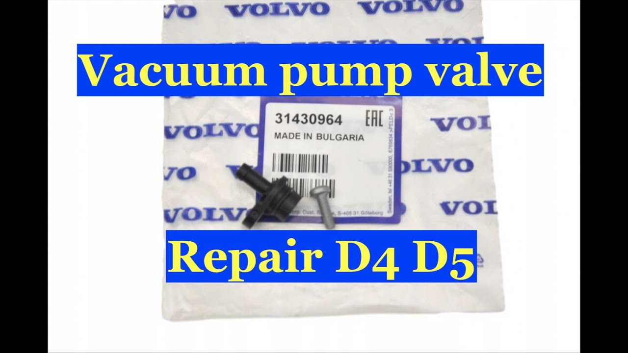 Vacuum pump valve repair kit on Volvo D4, D5. P3 Platform
