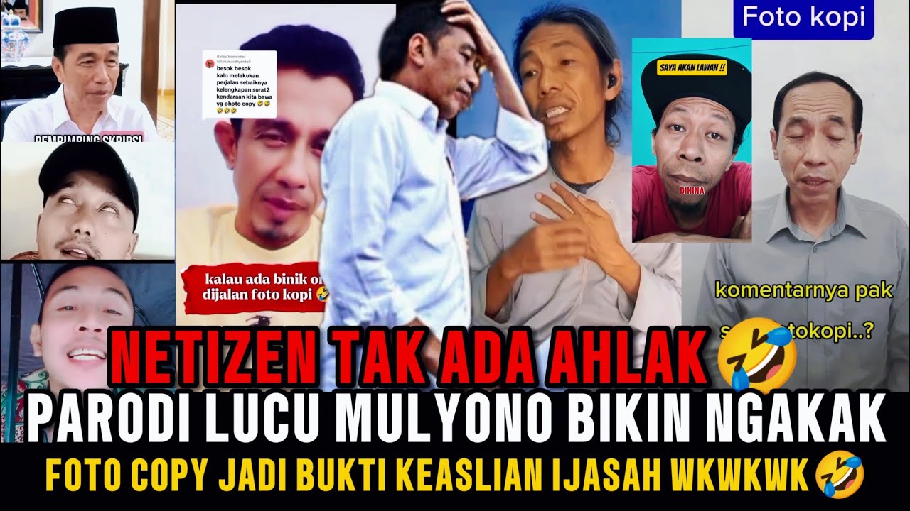 NETIZEN TAK ADA AHLAK🤣‼️PARODI LUCU MULONO BIKIN NGAKAK‼️FOTO COPY JADI BUKTI KEASLIAN IJAZAH 🤣❓