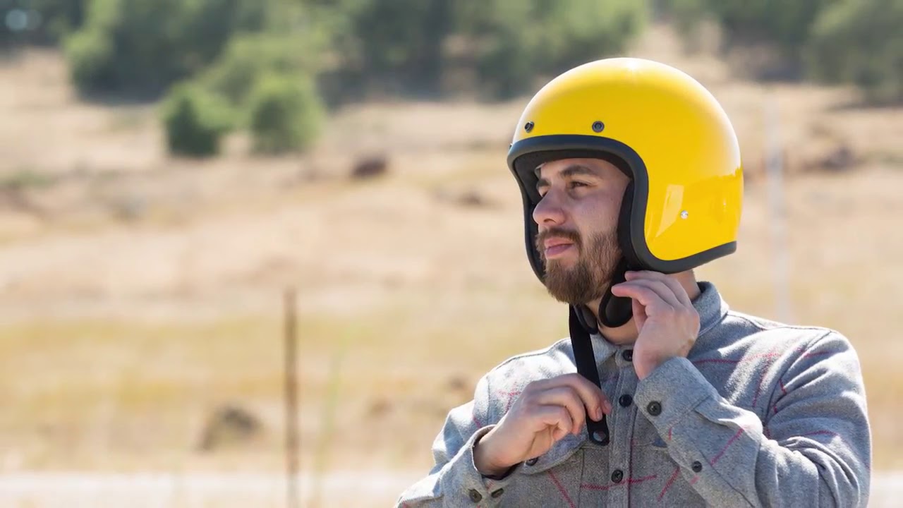 Biltwell Bonanza Safe-T Yellow Helmet Overview - DeadbeatCustoms.com