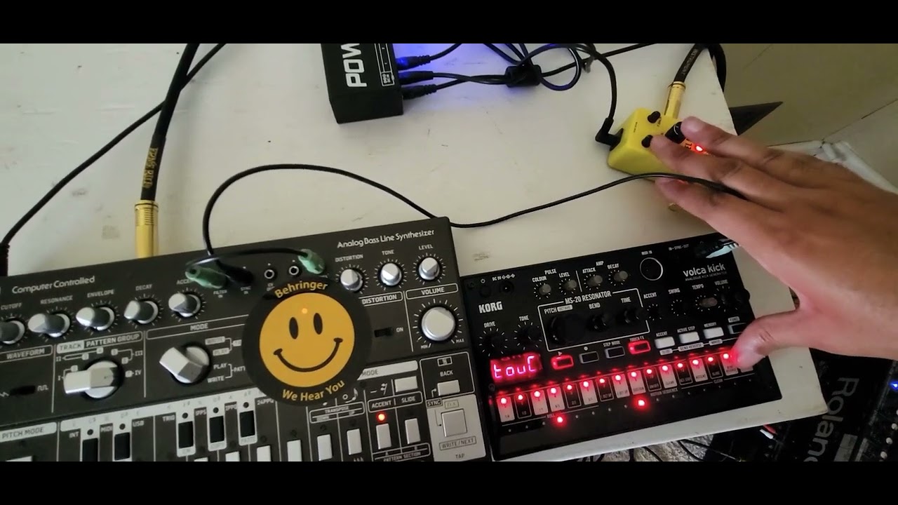 behringer td-3 & volca kick