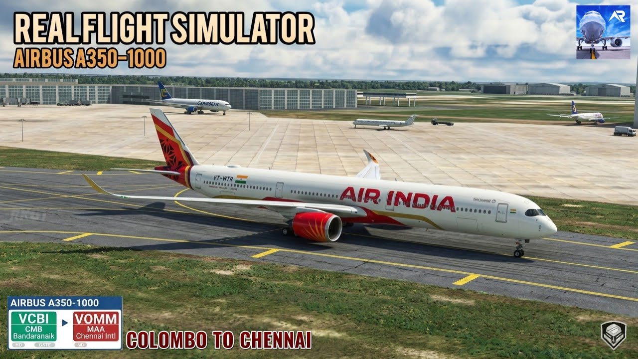 Full Flight Journey | Airbus A350 | Colombo → Chennai | Real Flight Simulator | RKGT