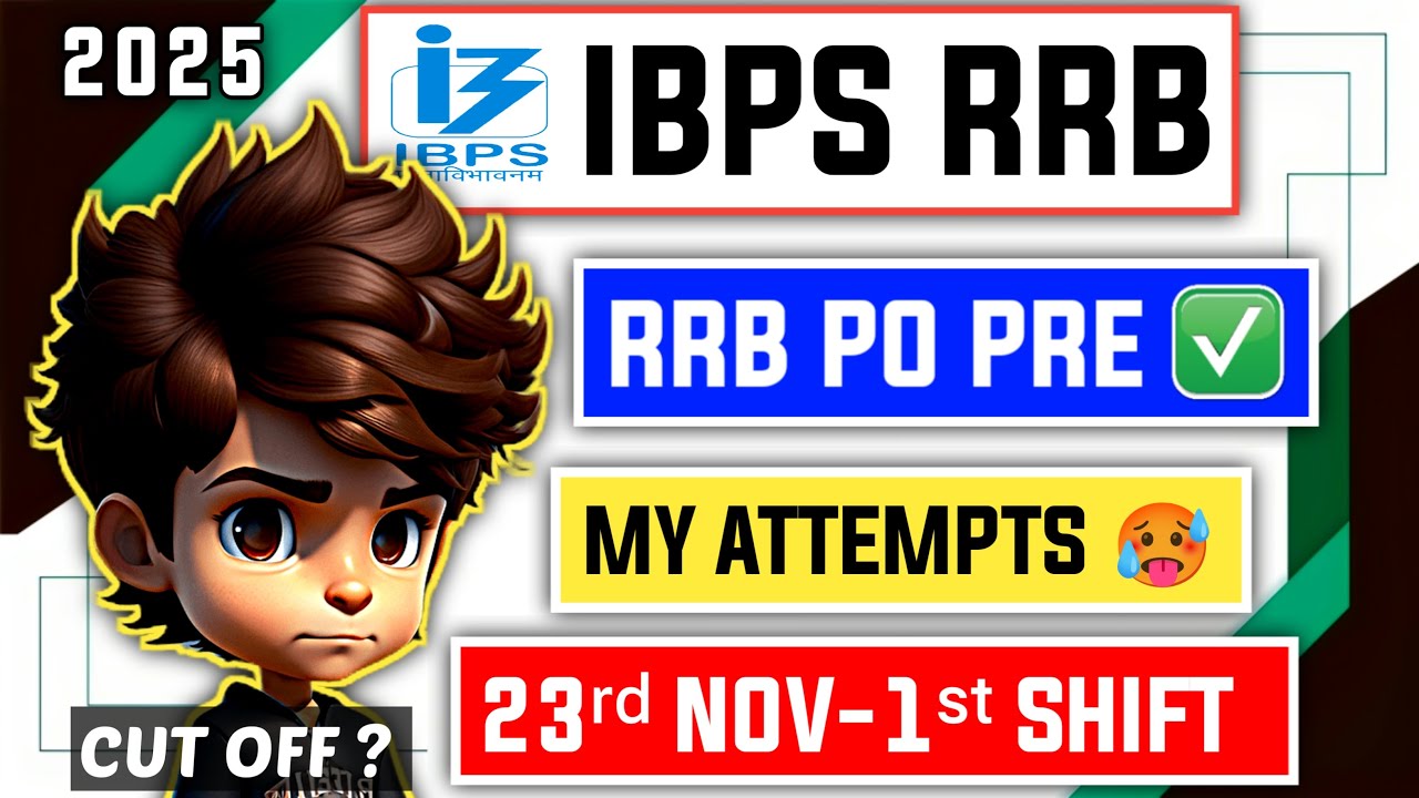 📢 IBPS RRB PO Prelims 2025 Self Given Exam Analysis - My Attempts 🥵