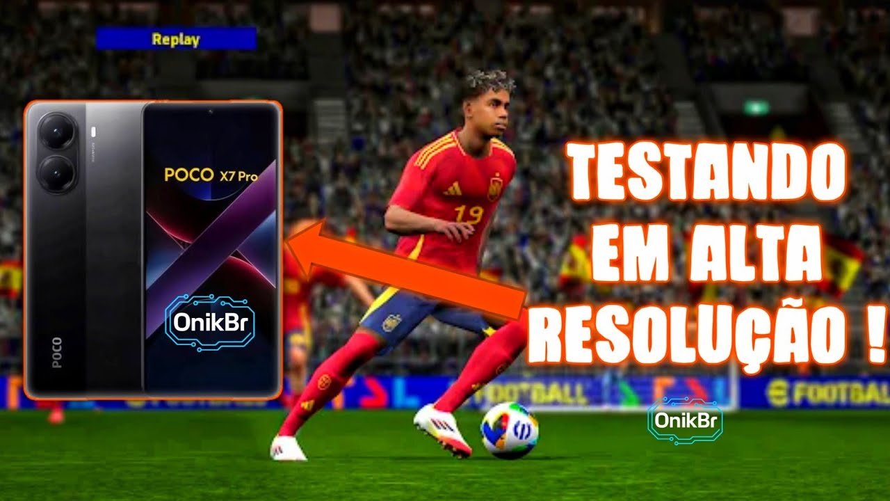 Testei o eFootball Mobile no Poco X7 Pro! ⚽🔥 Desempenho TOP? #pocox7pro #efootball