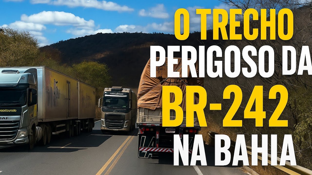 Um dos trechos mais perigosos da BR-242 na Bahia