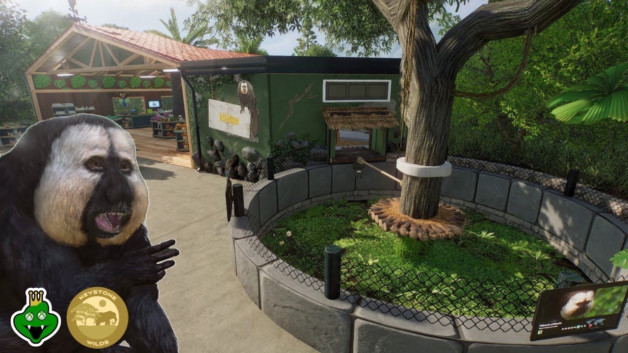 Designing a REALISTIC Indoor/Outdoor White-Faced Saki Habitat | Planet Zoo