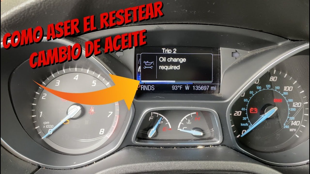 11-15 FORD FOCUS RESET OIL CHANGE - CAMBIO DE ACEITE RESET - FORD ESCAPE - FORD FIESTA
