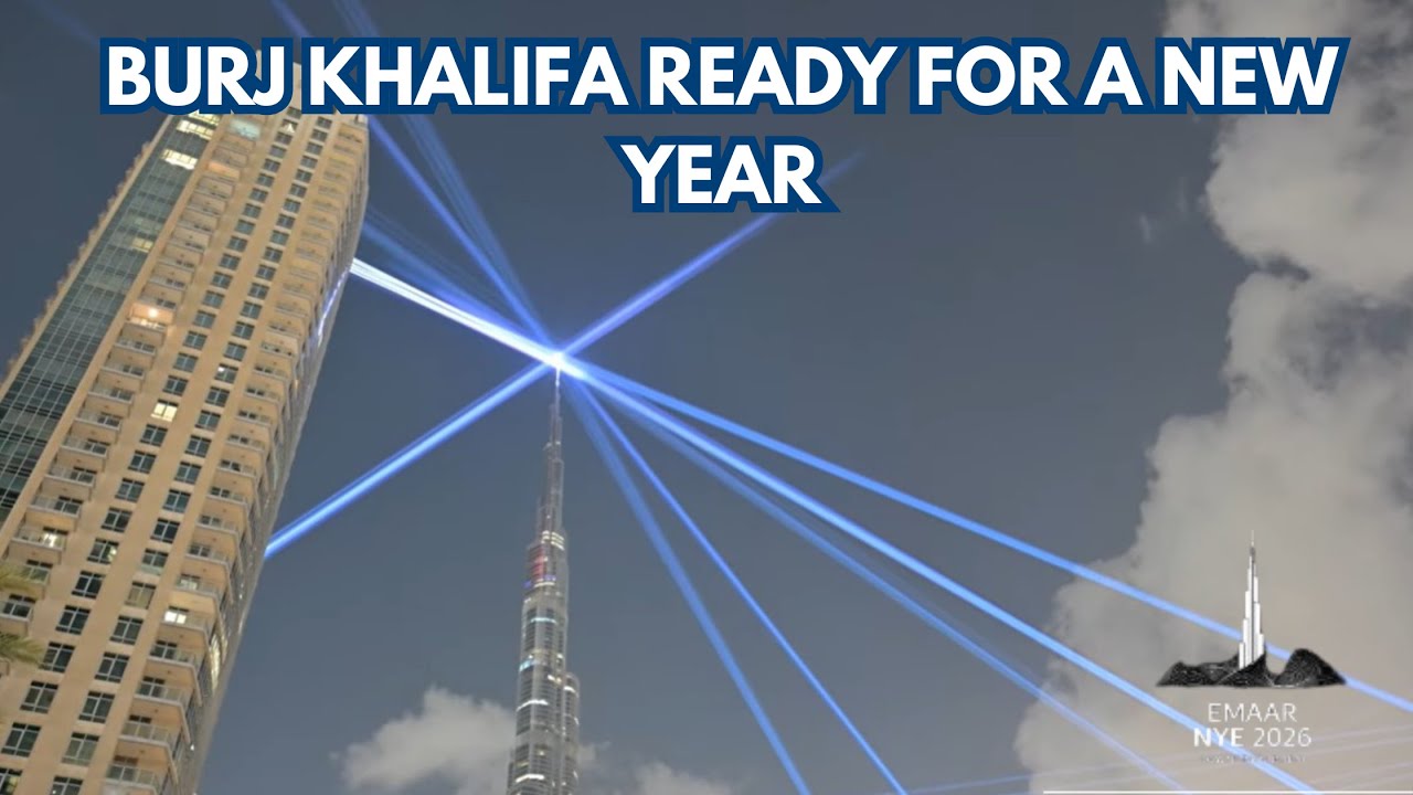 Burj Khalifa Late Night Laser Show | New Year 2025 Preparations In Downtown Dubai