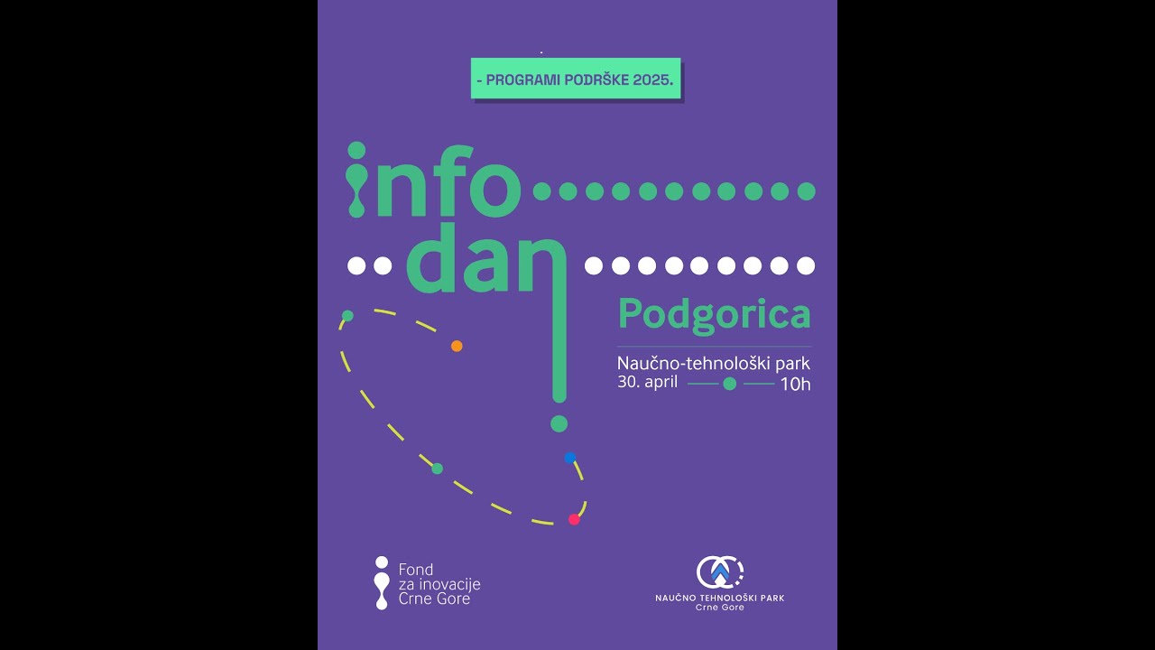 INFO DAN PODGORICA - Programi podrške Fonda za inovacije Crne Gore 2025.