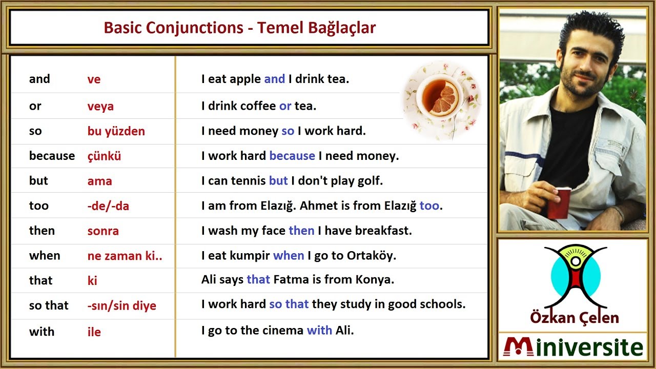 20. Basic Conjunctions - Temel Bağlaçlar