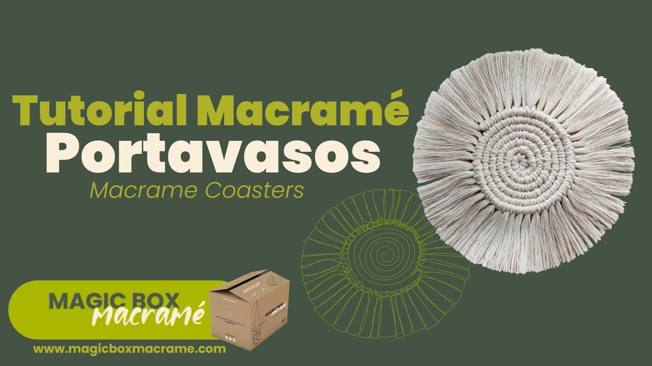Tutorial Macramé Portavasos para Principiantes Hecho a Mano ✨ Macrame Coasters