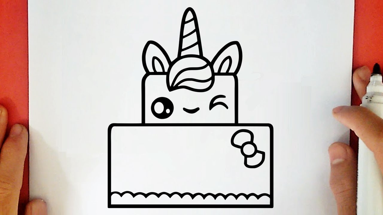 COMO DESENHAR UM BOLO UNICÓRNIO KAWAII