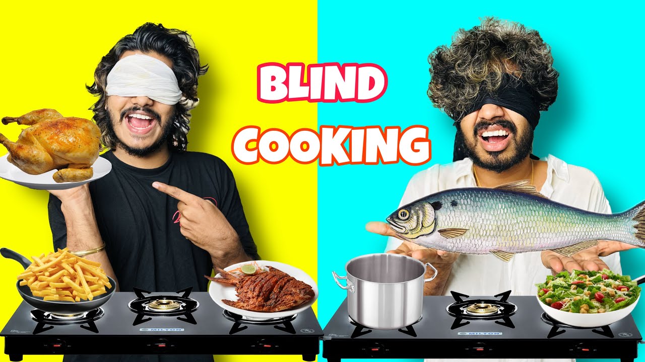 BLIND COOKING FOOD ￼CHALLENGE 🤩