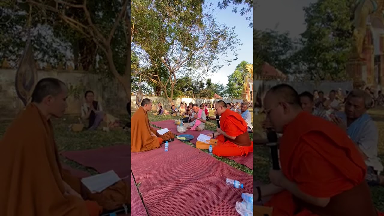 ພຣະອາຈາຣຍ໌ ນັນທະນາກອນ ແລະ ພຣະ ອາຈາຣຍ໌ ສັກດາເຊີນພະເຫວດເຂົ້າເມືອງ  ( เชีนพะเวสเข้าเมือง )ວັດບ້ານທ່າແຮ່