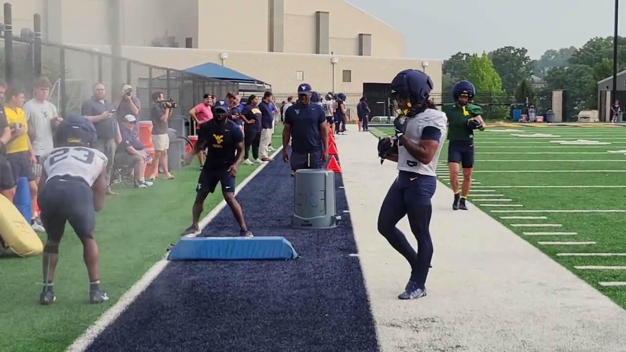 Inside the action from WVU's padded practice
