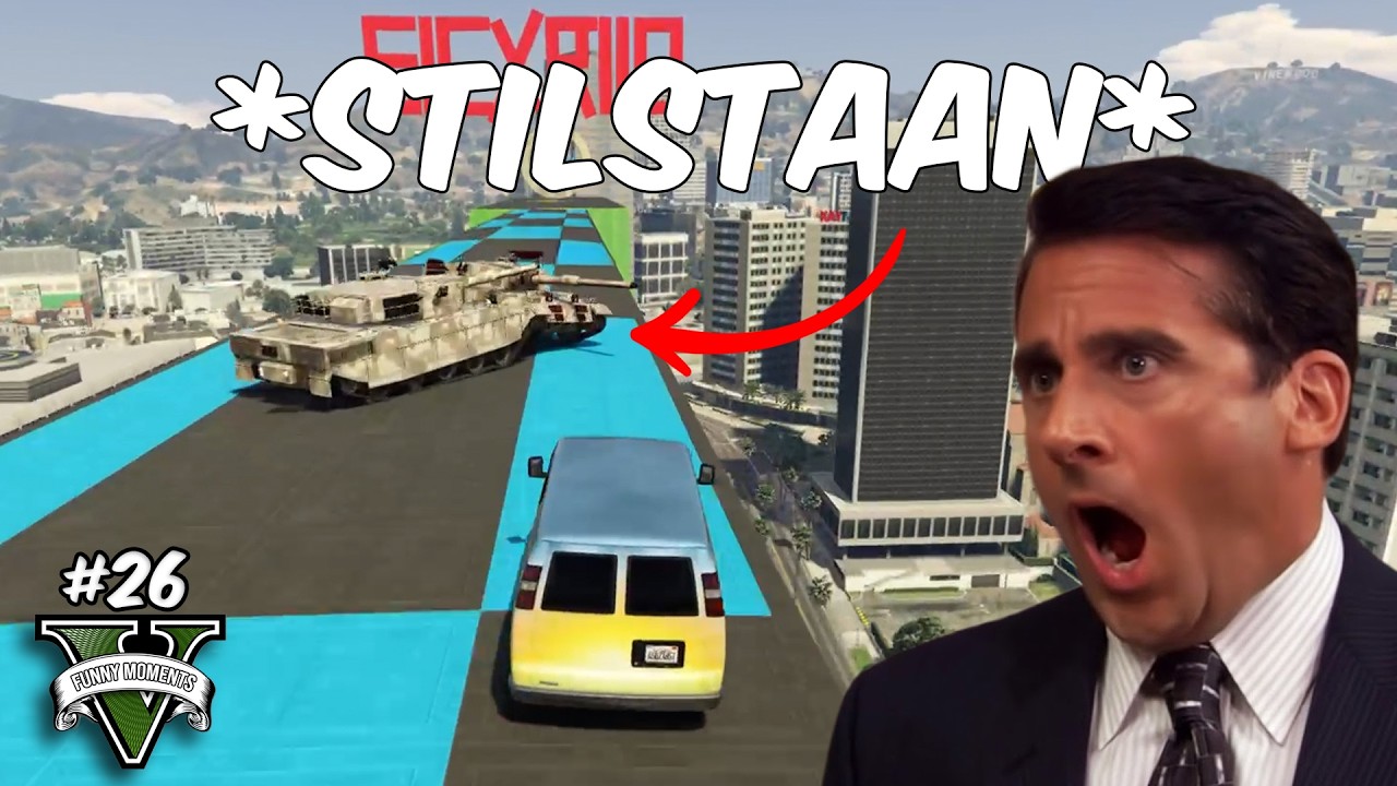 Hun gingen midden op de baan stilstaan... | GTA V Funny Moments #26
