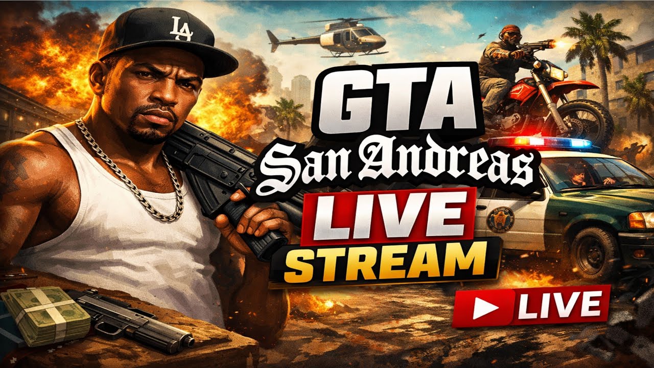 GTA San Andreas Live Stream 🚔 Police Chase & Missions