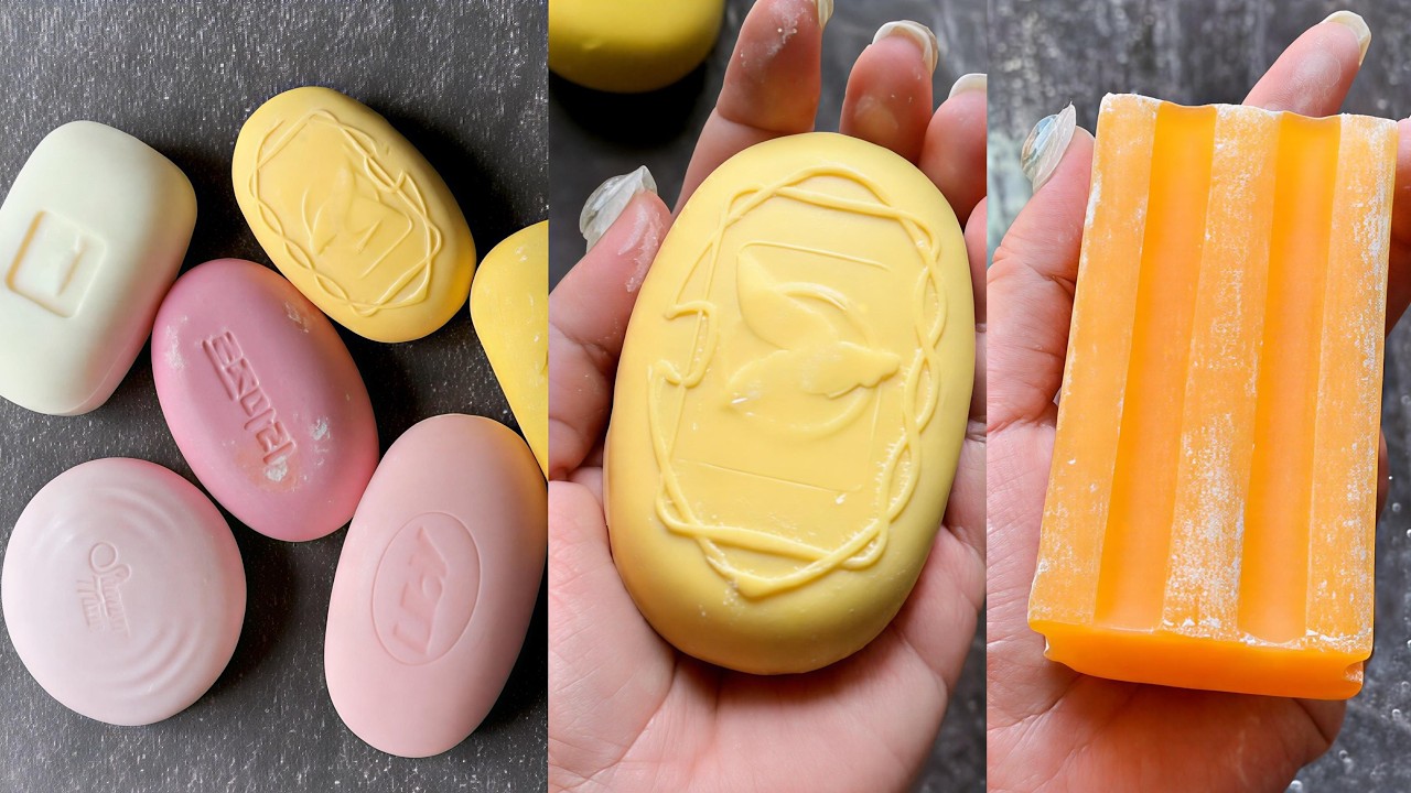 Relaxing Soap Cutting ASMR 🧼 Clean Scraping Sounds | No Talking