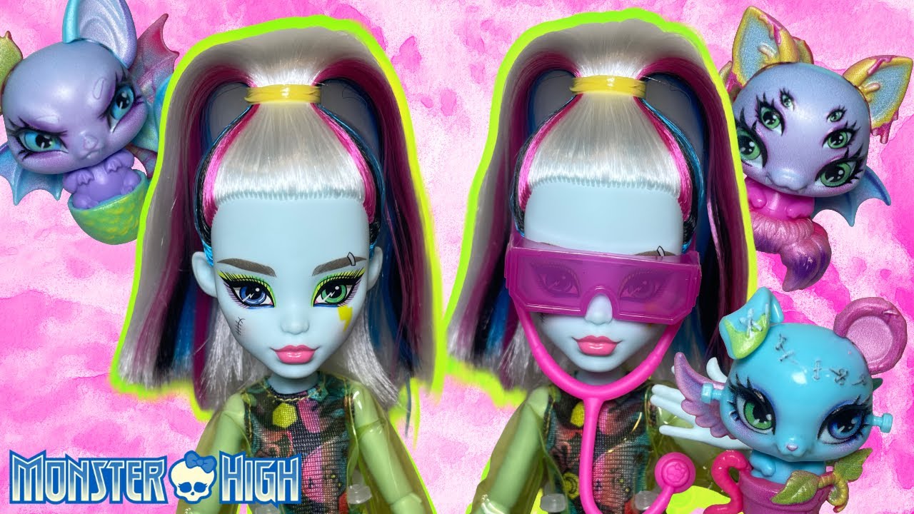 Кукла и игровой набор «Make-A-Monster» Фрэнки Штейн из серии Monster High: распаковка и обзор! ⚡️🐶🩵