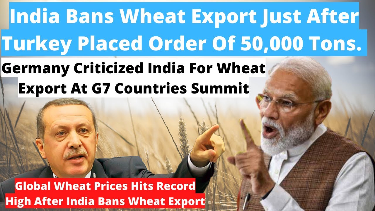 India Bans Wheat Export After Turkey Orders 50000 tons. Germany Criticized, Wheat Prices Record High