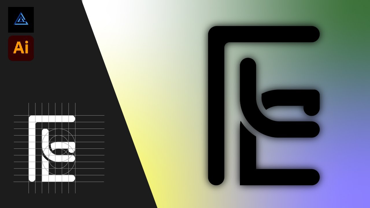 Letter E Logo Design Super Easy Tutorial Style - Illustrator Best Techniques For Experts & Beginners