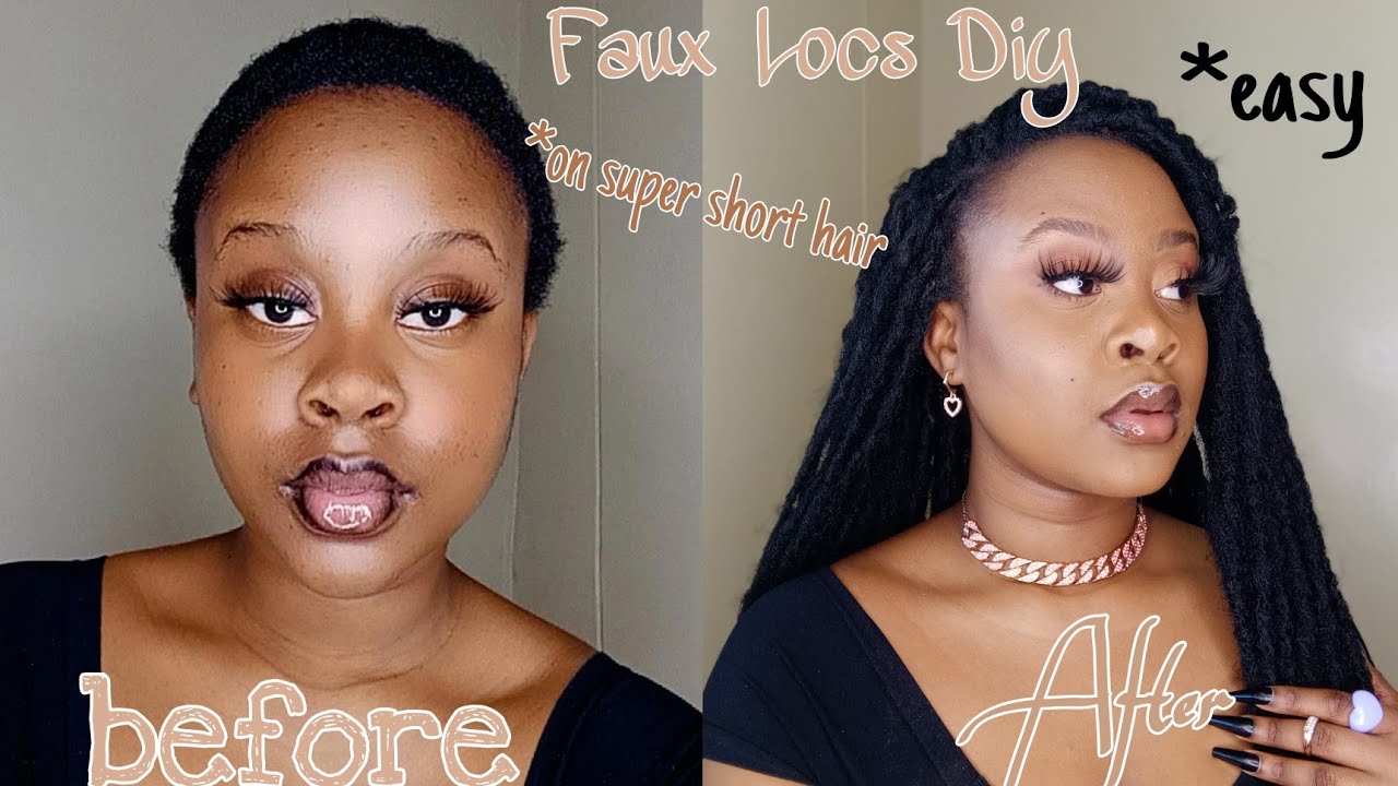 Faux Locs on my Short hair 'TWA' *easy || Chantal M