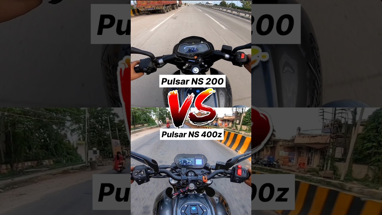 Pulsar NS 200 vs NS 400z 🔥 Gear Challenge #shorts #ns400z